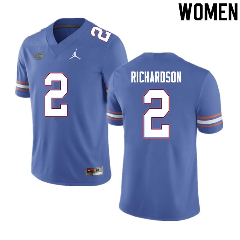 Women's NCAA Florida Gators Anthony Richardson #2 Stitched Authentic Nike Blue College Football Jersey LMV6065TC